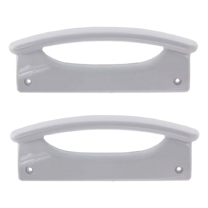 Uchwyty drzwi do lodówki i chłodziarko-zamrażarki Whirlpool / Indesit / Ariston / Hotpoint białe 2 szt. 481249878007 481231019093 C00374111