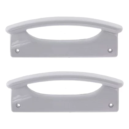 Uchwyty drzwi do lodówki i chłodziarko-zamrażarki Whirlpool / Indesit / Ariston / Hotpoint białe 2 szt. 481249878007 481231019093 C00374111