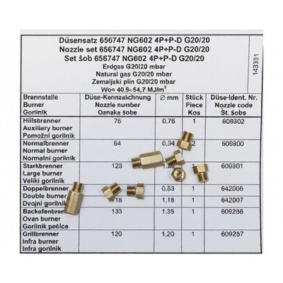 Części zamienne GORENJE Komplet dysz 656747
