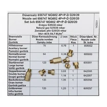 Komplet dysz gazu ziemnego do kuchenki i płyty gazowej Gorenje / Hisense 8 szt. 656747