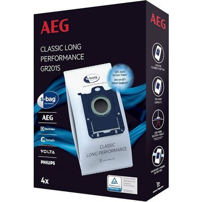 GR201S Worki s-bag do odkurzacza, 4 szt., Classic Long Performance