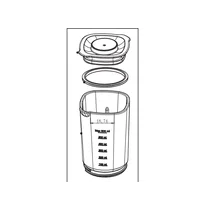 Szklany pojemnik do blendera Electrolux / AEG bez noża i mocowania 4055824116
