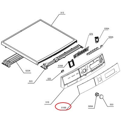 Wkładka panelu sterowania pralki (1328637408)