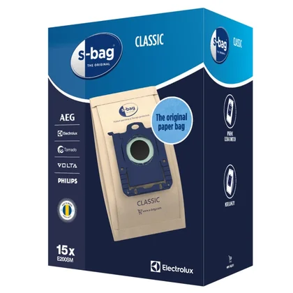 Worki papierowe do odkurzacza Electrolux / AEG s-bag Classic E200M / E200SM 15 szt. 9001688002