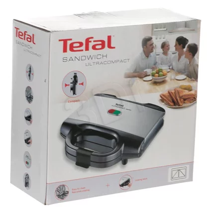 Opiekacz do kanapek Tefal UltraCompact SM1552 700 W czarno-srebrny