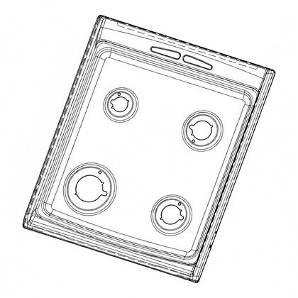 Płyta robocza biała do kuchenki Electrolux / AEG 494 x 590 mm 3422347439