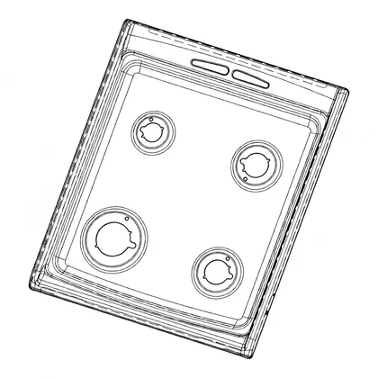 Elementy obudowy Płyta robocza biała do kuchenki Electrolux / AEG 494 x 590 mm 3422347439