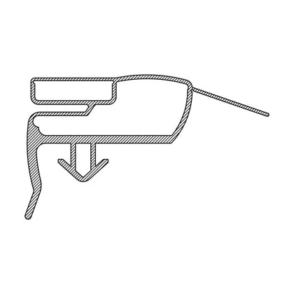 Uszczelka magnetyczna drzwi lodówki Electrolux / AEG 7801,563