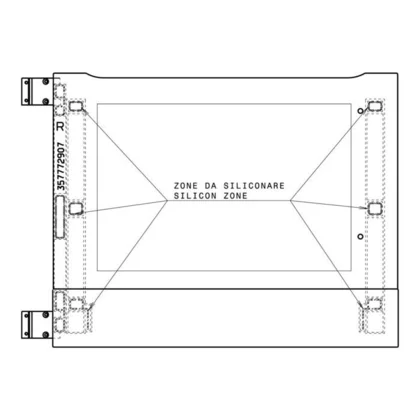 Szyba zewnętrzna drzwi piekarnika Electrolux / AEG inox 590 x 470 3578818035