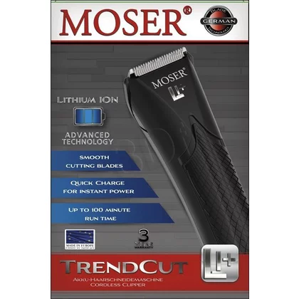 Maszynka do strzyżenia Moser TrendCut Li+ 1661-0460 przewodowo-bezprzewodowa, 6 długości 3-25 mm