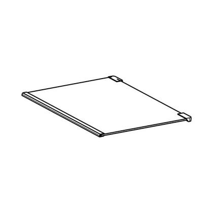 Półka szklana do lodówki Electrolux / AEG z ogranicznikiem neutralna 458,5 x 280 mm