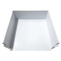 Półki na drzwi różni producenci Pojemnik środkowy zamrażarki Ariston / Indesit / Hotpoint / Whirlpool biały 414 x 146 mm C00075174 482000022679