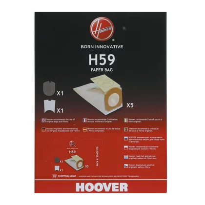 Części zamienne HOOVER Worki papierowe do odkurzacza Hoover H59 5 szt. 35600279