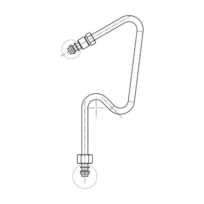 Prawa rurka zaworu gazu do płyty gazowej Electrolux / AEG 8082115018