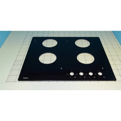 Czarna płyta robocza szklana do płyty ceramicznej Amica 4.0 1038466