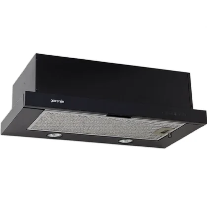 Okap teleskopowy do zabudowy Gorenje DKF 2 600 MSBT czarny 59,6 cm