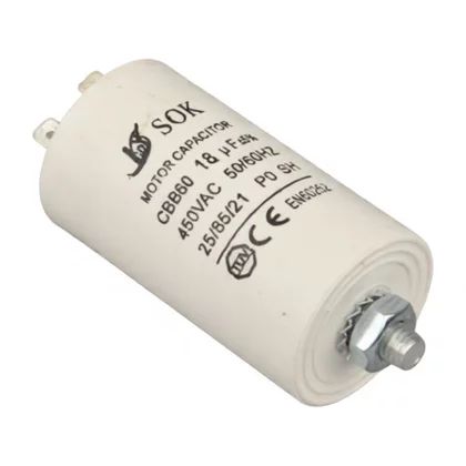 Kondensator silnika do urządzeń AGD Domax 18 µF 450 V 27011