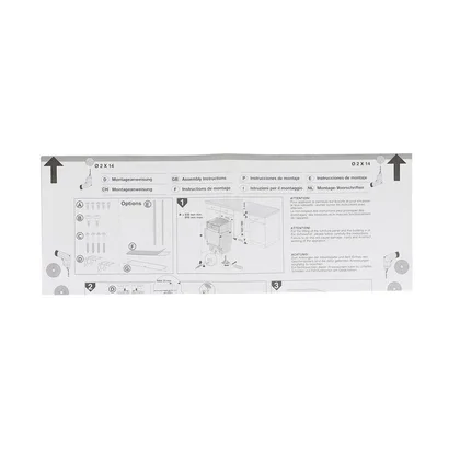 Instrukcja montażu do zabudowy zmywarki Electrolux / AEG 1174271005