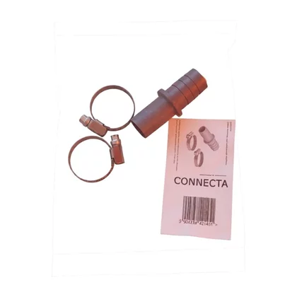 Złączka węża spustowego do pralki i zmywarki Domax fi 24 23/23 mm z 2 opaskami ST506
