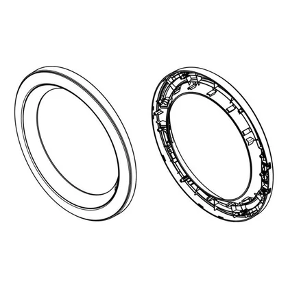 Futryna przednia drzwi do pralki Electrolux / AEG srebrna 7952 Ø464 mm