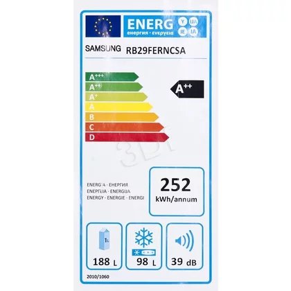 Chłodziarko-zamrażarka wolnostojąca Samsung RB 29FERNCSA/EF 595 x 1780 x 668 mm metaliczny grafit A++