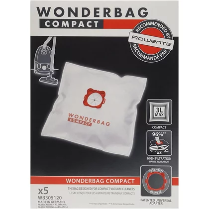 Worki do odkurzacza Rowenta / Tefal / Moulinex Wonderbag Compact 5 szt. WB305120