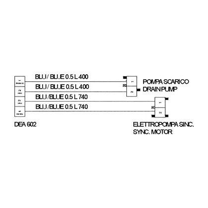 Wiązka kabli DEA602 do pompy zmywarki Ariston / Indesit / Hotpoint / Whirlpool C00274122 482000087029