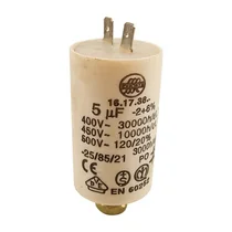 Kondensator rozruchowy pompy do zmywarki Ariston / Indesit / Hotpoint / Whirlpool 5 µF 450 V C00105360 482000079120