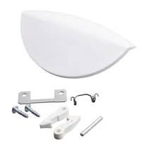 Biały uchwyt drzwi do pralki Candy / Hoover 49001136
