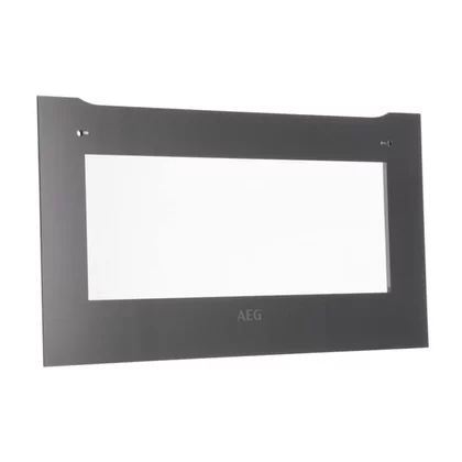 Zestaw przedniej szyby drzwi piekarnika Electrolux / AEG czarny 594 x 332 mm